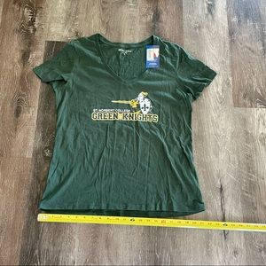 NEW Champion St. Norbert College Green Women’s XL V-neck Tee Shirt
